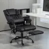 Silla de Oficina con Masaje de 6 Puntos Respaldo Alto Reclinable Altura Ajustable Reposapiés y Mando a Distancia... - Ogal.Es