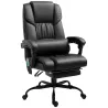 Silla de Oficina con Masaje de 6 Puntos Respaldo Alto Reclinable Altura Ajustable Reposapiés y Mando a Distancia... - Ogal.Es