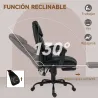 Silla de Oficina con Masaje de 6 Puntos Respaldo Alto Reclinable Altura Ajustable Reposapiés y Mando a Distancia... - Ogal.Es