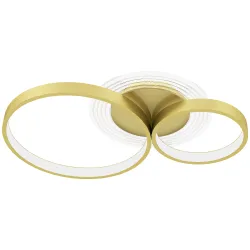 Lámpara de Techo LED 40W 3000 K/4000 K/6500 K para Dormitorio Salón Cocina Comedor Dorado - Ogal.Es