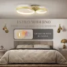 Lámpara de Techo LED 40W 3000 K/4000 K/6500 K para Dormitorio Salón Cocina Comedor Dorado - Ogal.Es