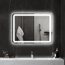 Espejo de Baño con Luces LED 60x80 cm Espejo de Pared Antivaho con 3 Temperaturas de Color Regulable Función de ... - Ogal.Es