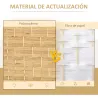 Separador de Ambientes de 6 Paneles Biombo Plegable 270x180 cm Pantalla de Privacidad de Polipropileno Natural - Ogal.Es