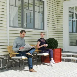 Conjunto de Muebles de Jardín de Ratán Sintético con 2 Sillas con Cojines Extraíbles y Mesa con Tablero de Metal... - Ogal.Es