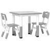 Conjunto de Mesa y 2 Sillas Infantiles Ajustables en Altura para Niños de 18 Meses a 5 Años Fácil de Limpiar - Ogal.Es