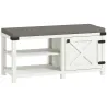 Zapatero con Asiento Compartimentos para 7 Pares de Zapatos para Entrada Salón Dormitorio 100x40x48 cm Blanco Gr... - Ogal.Es