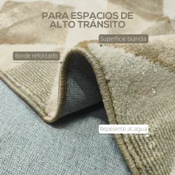 Alfombra Lavable en Lavadora Pelo Corto 170x120 cm Estilo Moderno Tapete para Sala de Estar Dormitorio Comedor C... - Ogal.Es