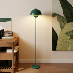 Lámpara de Pie para Salón Moderna con Pantalla de Cuenco Interruptor de Pie Casquillo E27 Sin Bombilla Ø30x155 c... - Ogal.Es