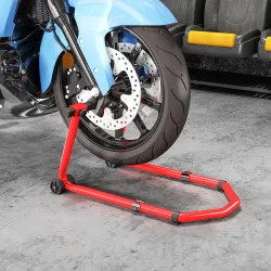 Soporte de Rueda Delantera y Trasera Motocicleta Convertible Carga 390 kg con Adaptadores de Horquillas en U y L... - Ogal.Es