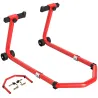 Soporte de Rueda Delantera y Trasera Motocicleta Convertible Carga 390 kg con Adaptadores de Horquillas en U y L... - Ogal.Es