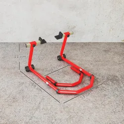 Soporte de Rueda Delantera y Trasera Motocicleta Convertible Carga 390 kg con Adaptadores de Horquillas en U y L... - Ogal.Es