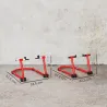 Combo de Soporte de Rueda Delantera y Trasera Motocicleta Carga 390 kg con Adaptadores de Horquillas en U y L Ru... - Ogal.Es