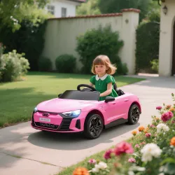 Coche Eléctrico para Niños de +3 Años AUDI RS e-tron GT Coche de Batería con Mando a Distancia 103x58x41 cm Rosa - Ogal.Es