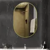 Espejo de Baño Ovalado 60x90 cm Espejo Decorativo de Pared con Marco de Aluminio para Salón Horizontal o Vertica... - Ogal.Es