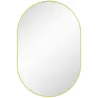 Espejo de Baño Ovalado 60x90 cm Espejo Decorativo de Pared con Marco de Aluminio para Salón Horizontal o Vertica... - Ogal.Es