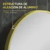 Espejo de Baño Ovalado 60x90 cm Espejo Decorativo de Pared con Marco de Aluminio para Salón Horizontal o Vertica... - Ogal.Es
