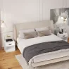 Pack de 2 Mesitas de Noche con Cajón y Compartimento Abierto para Salón 39x28x41 cm Blanco - Ogal.Es