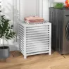 Cesta para la Colada de Bambú Capacidad de 55L Cesto para Ropa Sucia con 2 Asas y Bolsa Extraíble 50x36x60 cm Bl... - Ogal.Es