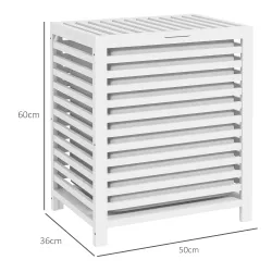 Cesta para la Colada de Bambú Capacidad de 55L Cesto para Ropa Sucia con 2 Asas y Bolsa Extraíble 50x36x60 cm Bl... - Ogal.Es