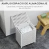 Cesta para la Colada de Bambú Capacidad de 55L Cesto para Ropa Sucia con 2 Asas y Bolsa Extraíble 50x36x60 cm Bl... - Ogal.Es