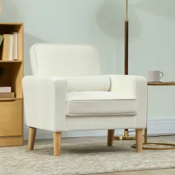Butaca de Salón Tapizado en Terciopelo Sillón de Lectura con Asiento con Botones y Patas de Madera para Dormitor... - Ogal.Es