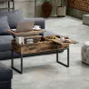 Mesa de Centro Elevable con Encimera Deslizante Cierre Suave Espacio Oculto de Almacenaje 100x45x67 cm Marrón Rú... - Ogal.Es