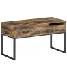 Mesa de Centro Elevable con Encimera Deslizante Cierre Suave Espacio Oculto de Almacenaje 100x45x67 cm Marrón Rú... - Ogal.Es