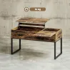 Mesa de Centro Elevable con Encimera Deslizante Cierre Suave Espacio Oculto de Almacenaje 100x45x67 cm Marrón Rú... - Ogal.Es