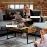 Mesa de Centro Elevable con Encimera Deslizante Cierre Suave Espacio Oculto de Almacenaje 100x45x67 cm Marrón Rú... - Ogal.Es