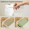 Cajonera de Escritorio con 2 Cajones Frentes Acanalados Mueble Archivador para Tamaño A4 o Carta 40x40x71 cm Blanco - Ogal.Es