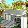 Juego de 12 Paneles para Tejado de Acero Galvanizado 7m² para Caseta de Herramientas Cobertizo 129x45cm Gris Claro - Ogal.Es
