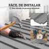 Juego de 12 Paneles para Tejado de Acero Galvanizado 7m² para Caseta de Herramientas Cobertizo 129x45cm Gris Claro - Ogal.Es