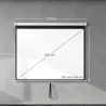 Pantalla de Proyección Manual 100 Pulgadas Formato 4:3/16:9 para Interior y Exterior Cine en Casa Patio Blanco - Ogal.Es