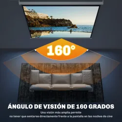 Pantalla de Proyección Manual 100 Pulgadas Formato 4:3/16:9 para Interior y Exterior Cine en Casa Patio Blanco - Ogal.Es