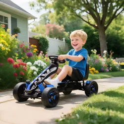 Kart Pedales para Niños de +3 Años con Embrague Automático Freno Ruedas Antideslizantes de EVA y Marco Metálico ... - Ogal.Es