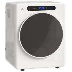 Secadora de Evacuación 3 KG 1000W Función Antiarrugas Función Esterilizar Temporizador Pantalla LED Táctil Blanco - Ogal.Es