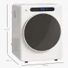 Secadora de Evacuación 3 KG 1000W Función Antiarrugas Función Esterilizar Temporizador Pantalla LED Táctil Blanco - Ogal.Es