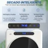 Secadora de Evacuación 3 KG 1000W Función Antiarrugas Función Esterilizar Temporizador Pantalla LED Táctil Blanco - Ogal.Es