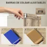 Cajonera de Escritorio con 4 Cajones Cerradura 2 Llaves Barras Colgantes para A4 Carta 39,4x40x129 cm Blanco y M... - Ogal.Es