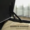 Banco de Almacenaje con 2 Bisagras de Seguridad Tapa Abatible para Dormitorio Salón 120x40x48 cm Gris Oscuro - Ogal.Es