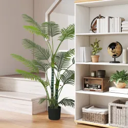 Planta Artificial Decorativa 170 cm Palmera Artificial con Maceta y Hojas para Interior Verde - Ogal.Es
