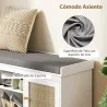Banco Zapatero con Puertas Frentes de Ratán Estantes Ajustables y Abiertos para Entrada Dormitorio 105x35x47 cm ... - Ogal.Es