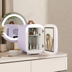 Nevera Pequeña Extrasilenciosa 4L 9V/240V para Enfriar y Calentar Mini Frigorífico 20,3x26,3x28 cm Violeta - Ogal.Es