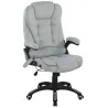 Silla Oficina con Masaje de 6 Puntos con Función Basculante con Calefacción Altura Ajustable 65x71x110-120 cm Gris - Ogal.Es