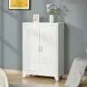 Armario Metálico con 2 Puertas y 2 Baldas Ajustables Mueble Multiusos para Oficina Salón Dormitorio 75x33x110cm ... - Ogal.Es