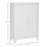 Armario Metálico con 2 Puertas y 2 Baldas Ajustables Mueble Multiusos para Oficina Salón Dormitorio 75x33x110cm ... - Ogal.Es