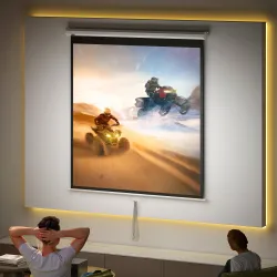 Pantalla de Proyección Portátil 85 Pulgadas Formato 1:1 para Interior y Exterior Cine en Casa Patio 146x146 cm B... - Ogal.Es