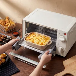Mini Horno Eléctrico 9L Horno Eléctrico Sobremesa 750W con Temperatura Ajustable Temporizador 35x24,6x20 cm Blan... - Ogal.Es