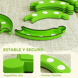 Tabla de Equilibrio para Niños de +3 Años con 6 Piedras de Equilibrio Puntos Táctiles para Interiores y Exterior... - Ogal.Es