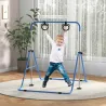 Barra de Gimnasia para Niños con Altura Ajustable en 5 Niveles y Anillos Entrenamiento de Gimnasia Plegable en C... - Ogal.Es